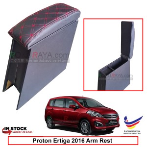 Proton Ertiga 2016 4' Plywood PVC Armrest Center Console Box (Sponge+Diamond)